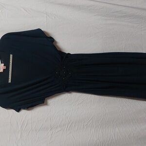 Candies Deep V neck. Navy Size M tie belt